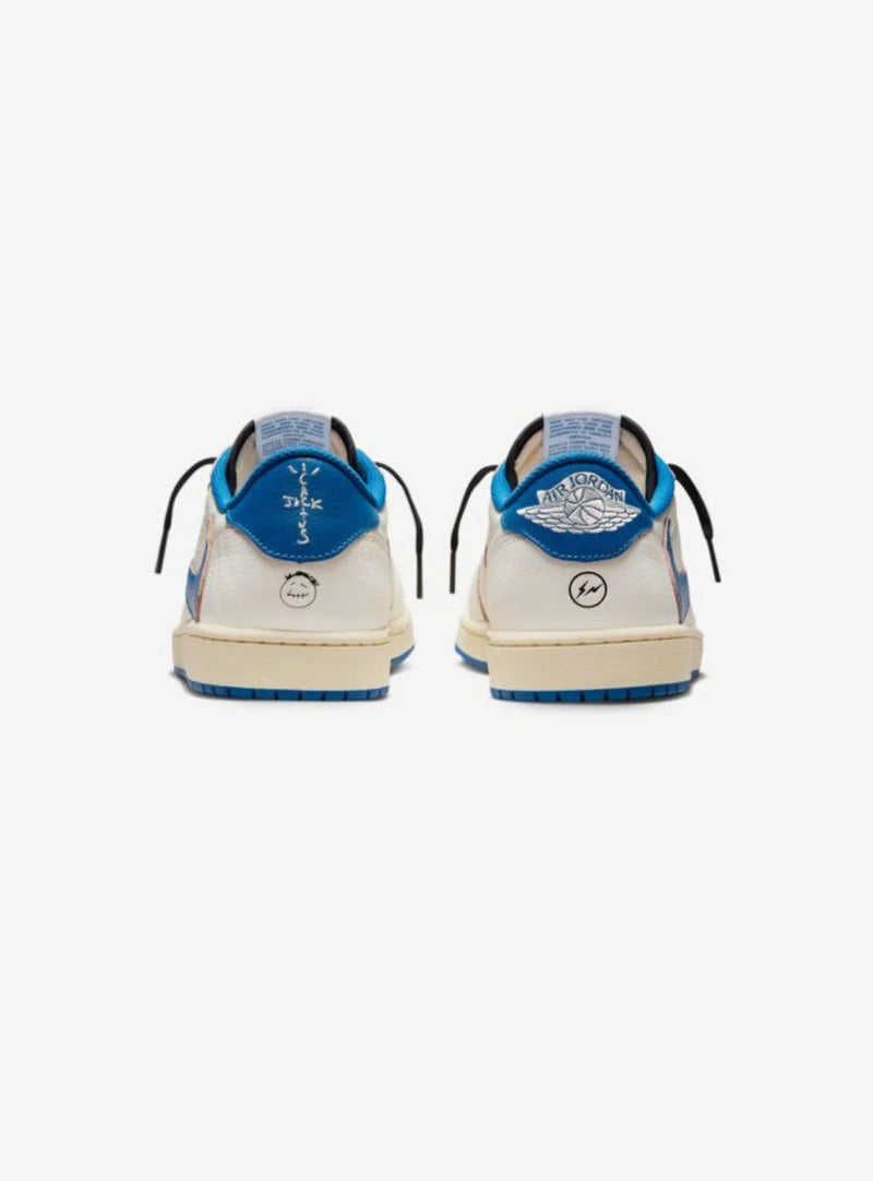 Air Jordan 1 Retro Low OG SP Fragment x Travis Scott Sail Military Blue